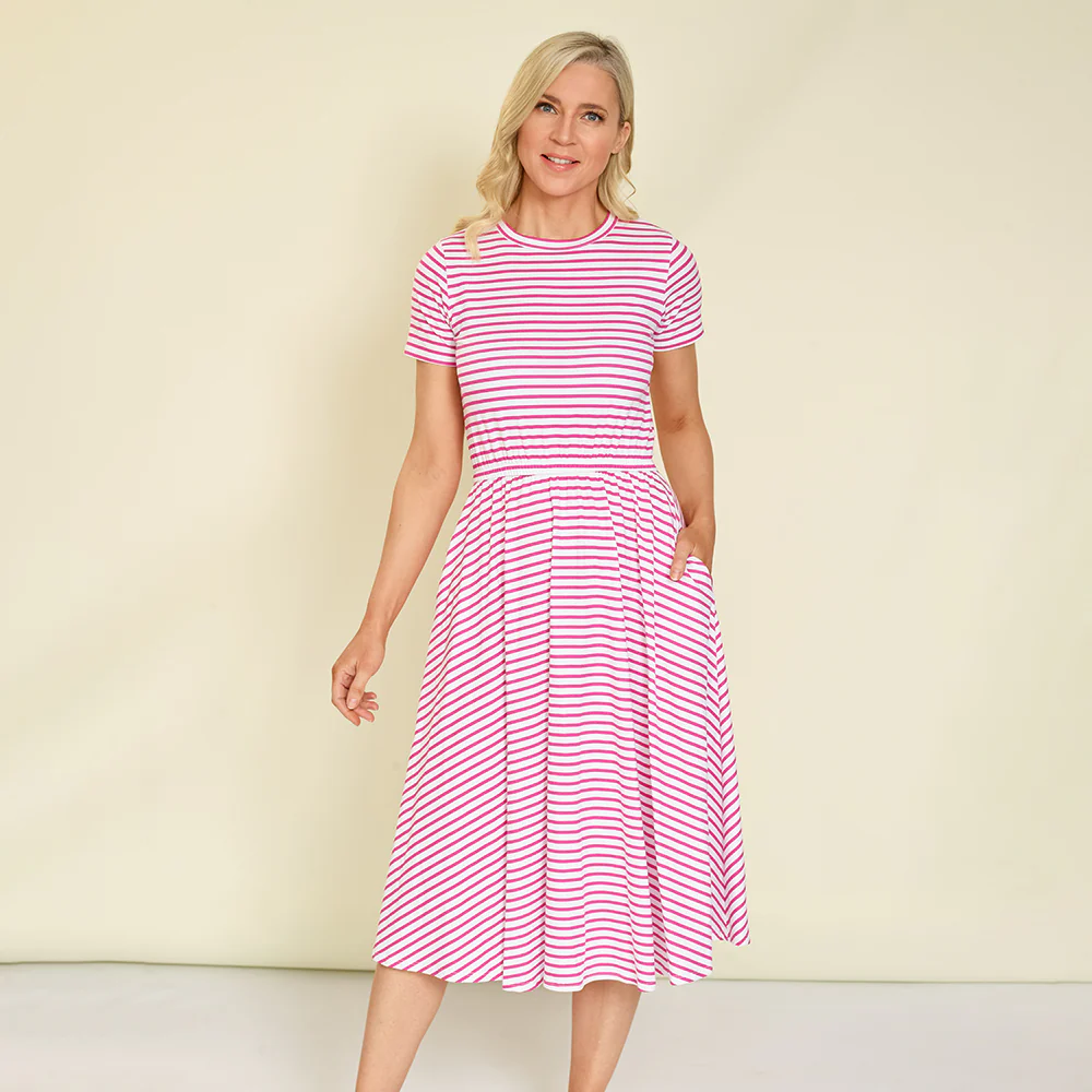 Piper Dress (Pink Stripe) - Image 10