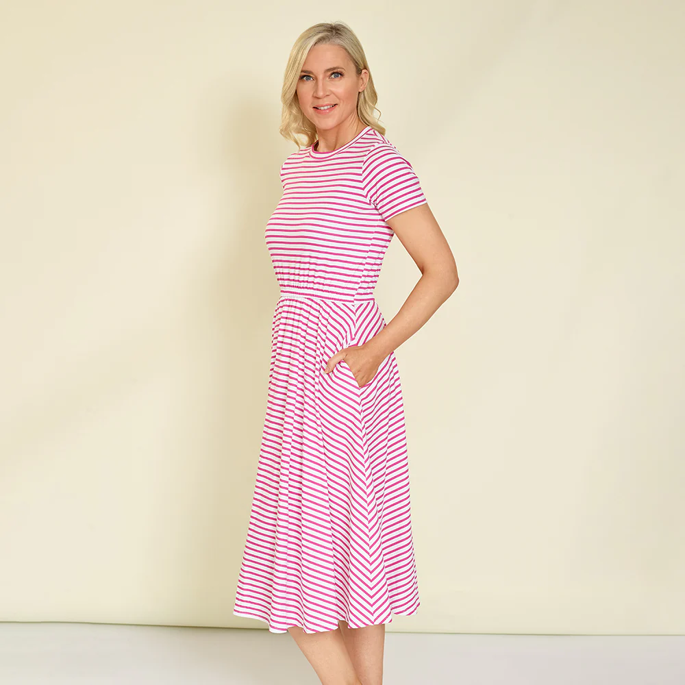 Piper Dress (Pink Stripe) - Image 12