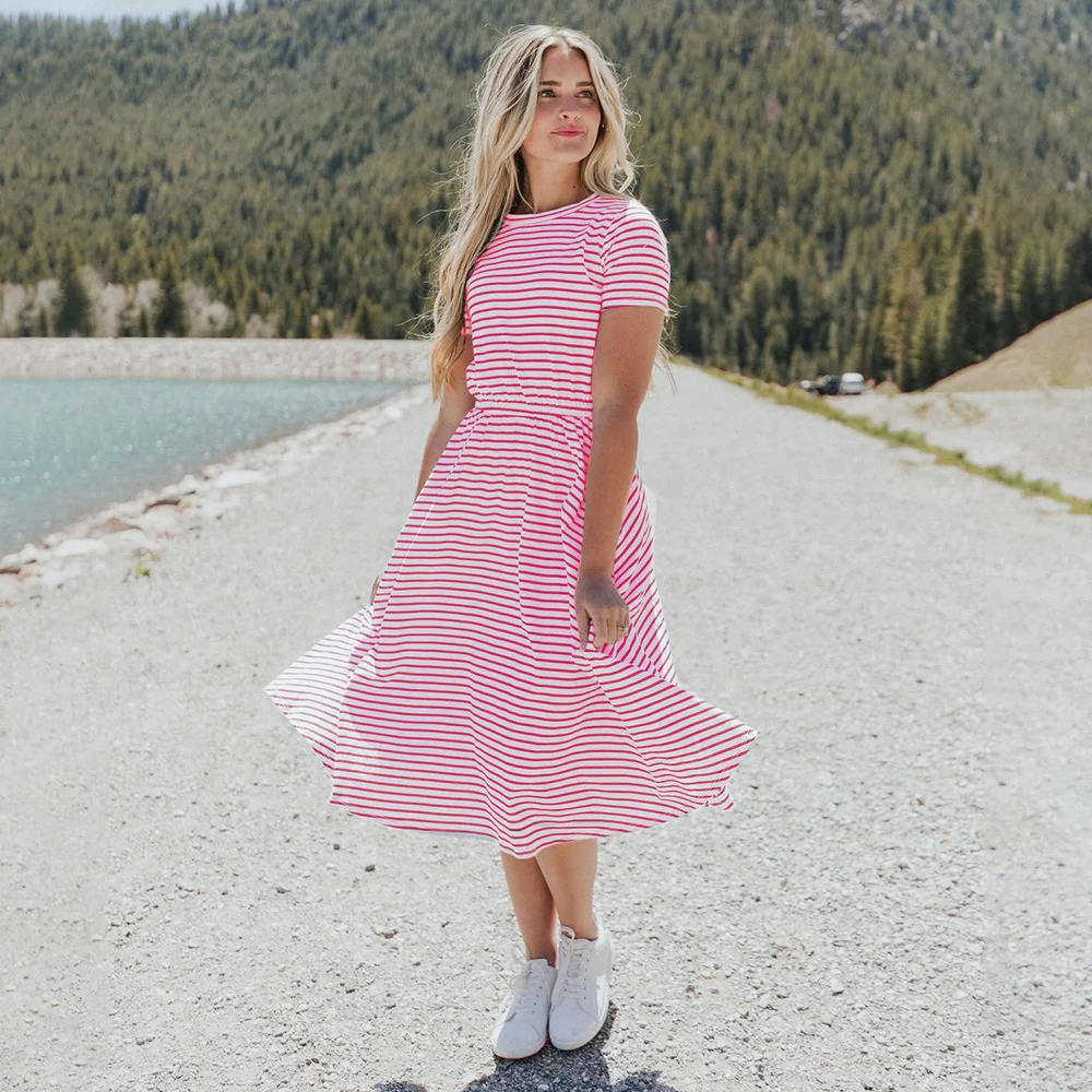 Piper Dress (Pink Stripe) - Image 3