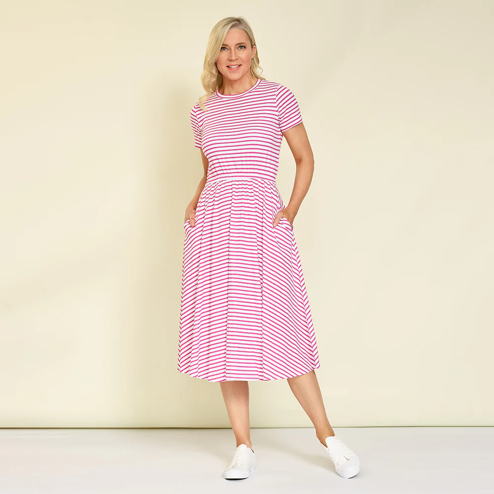 Piper Dress (Pink Stripe) - Image 6