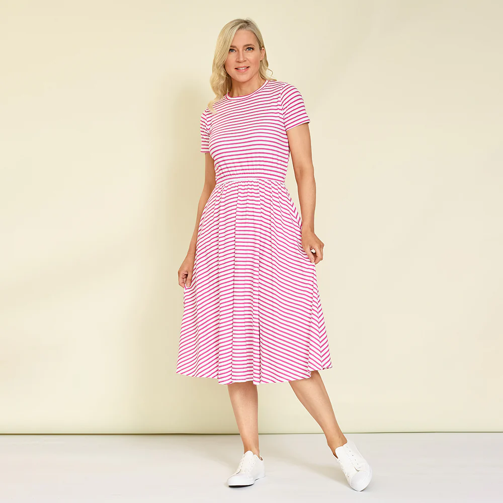 Piper Dress (Pink Stripe) - Image 8