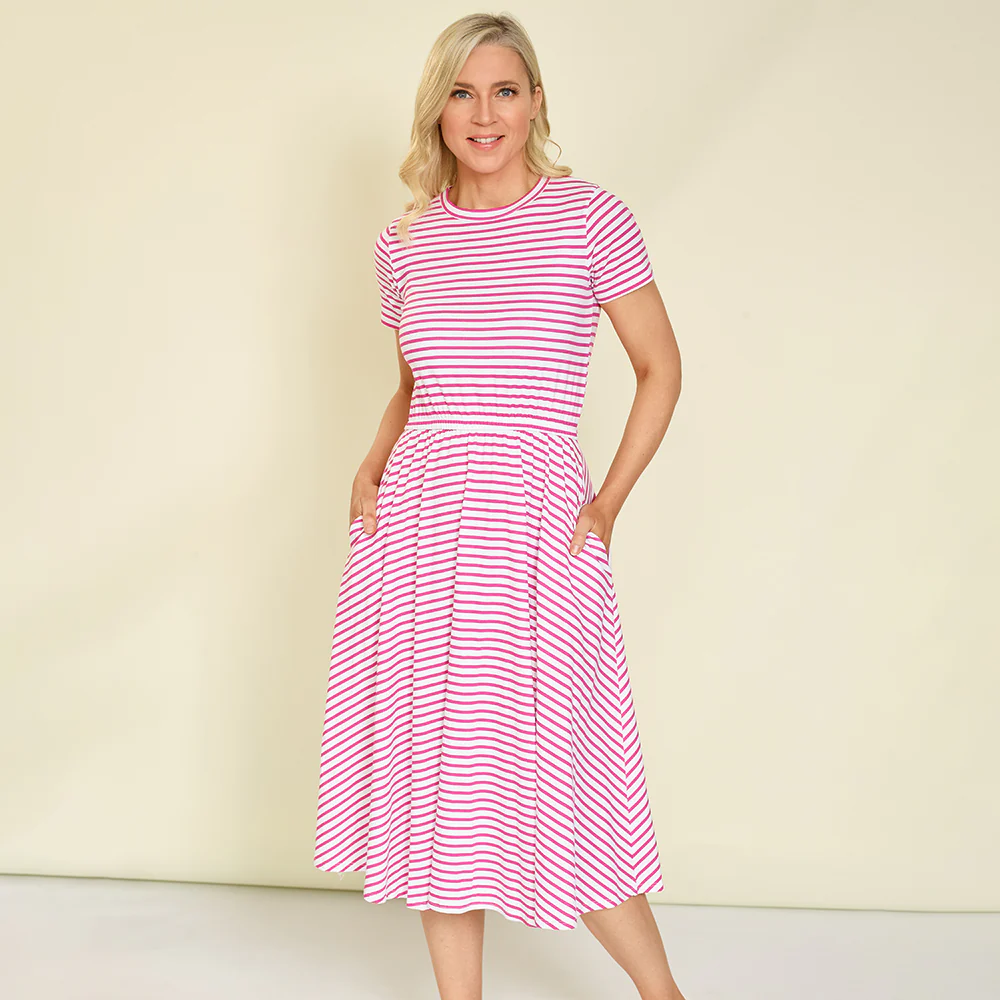 Piper Dress (Pink Stripe) - Image 9