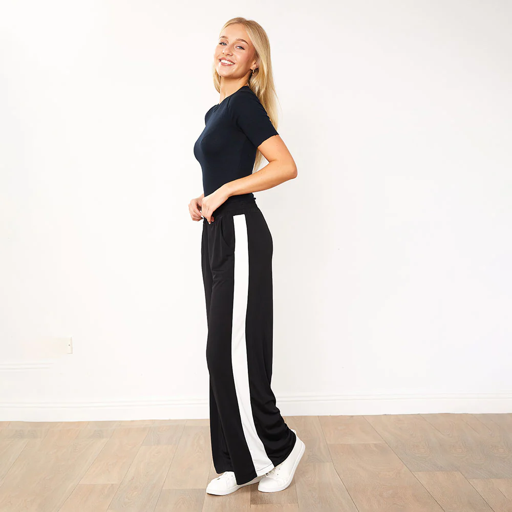 Lana Jogger (Black/White Stripe) - Image 3