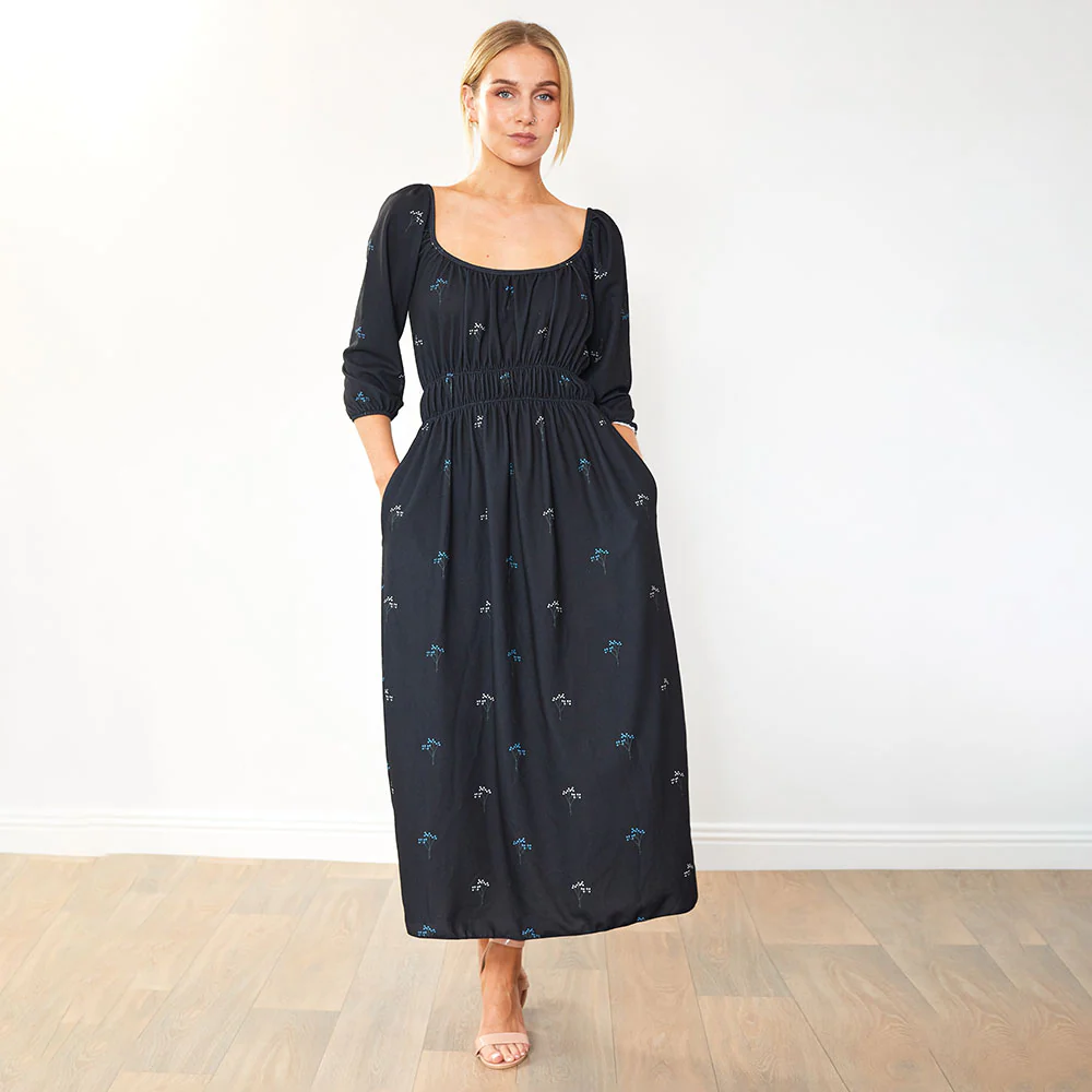 Lara Dress (Black Floral) - Image 6