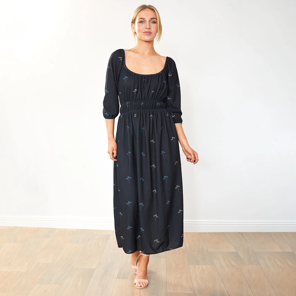 Lara Dress (Black Floral) - Image 7