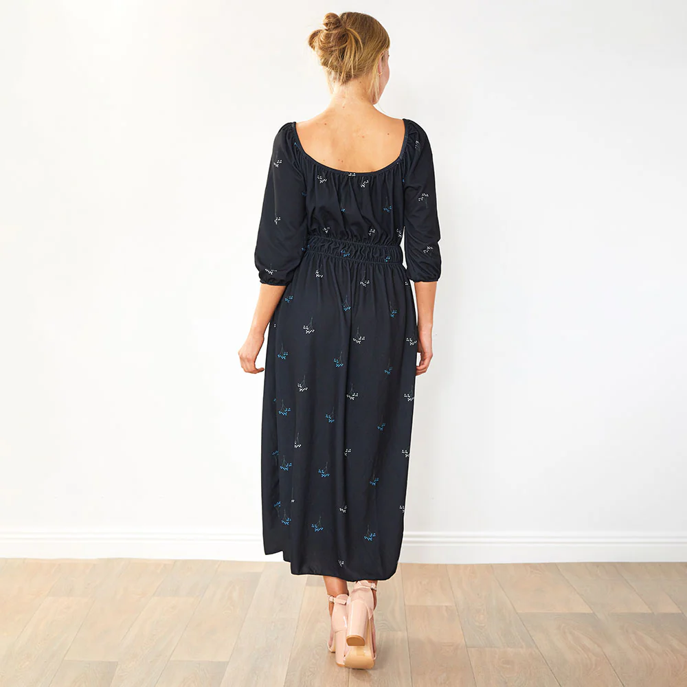Lara Dress (Black Floral) - Image 8