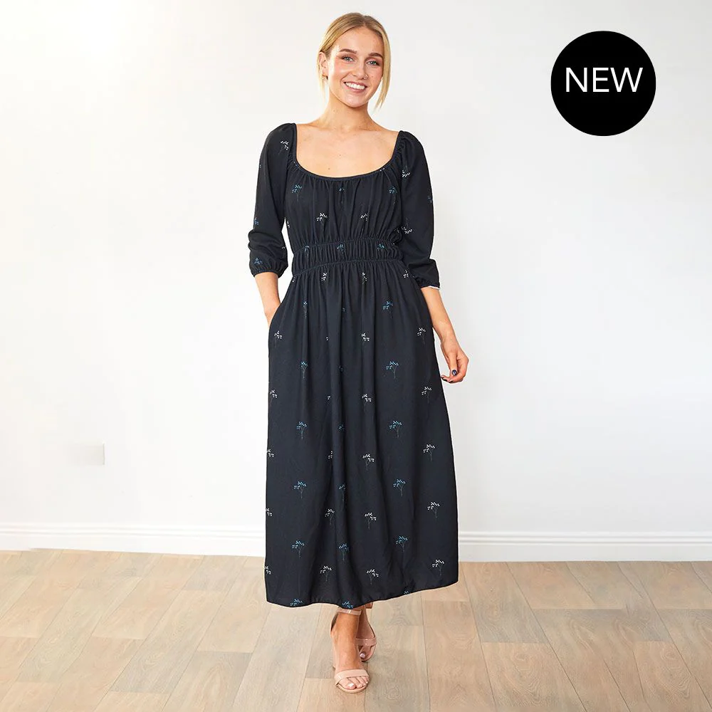 Lara Dress (Black Floral) - Image 9