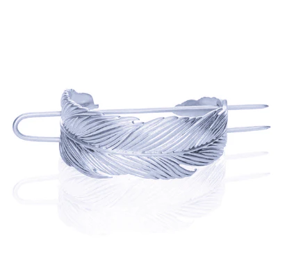 Lauren Feathered Messy Bun (Silver) - Image 4