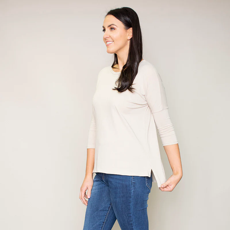 Pia Relaxed Fit Round Neck Top (Hazel) - Image 2