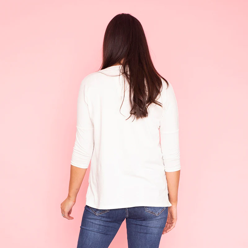 Pia Relaxed Fit Round Neck Top (Vanilla) - Image 12