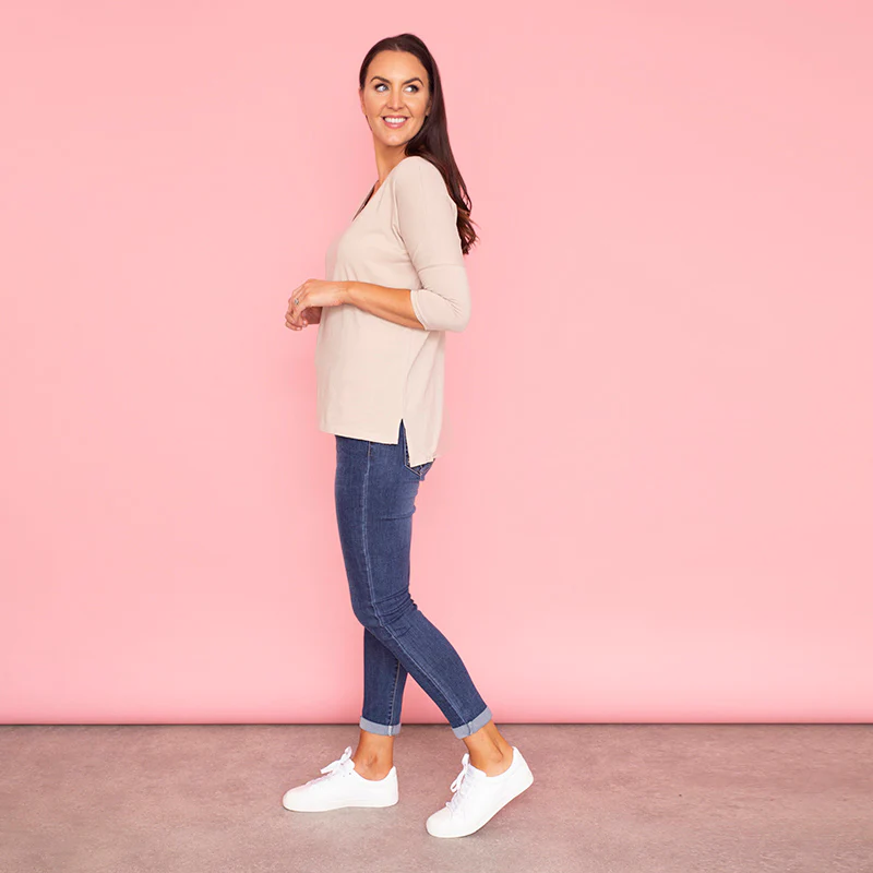 Pia Relaxed Fit V Neck (Hazel) - Image 2