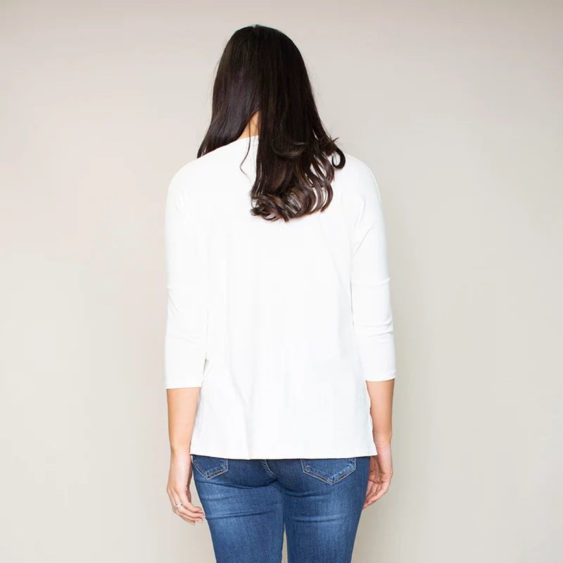 Perry Relaxed Fit V Neck (Vanilla) - Image 4