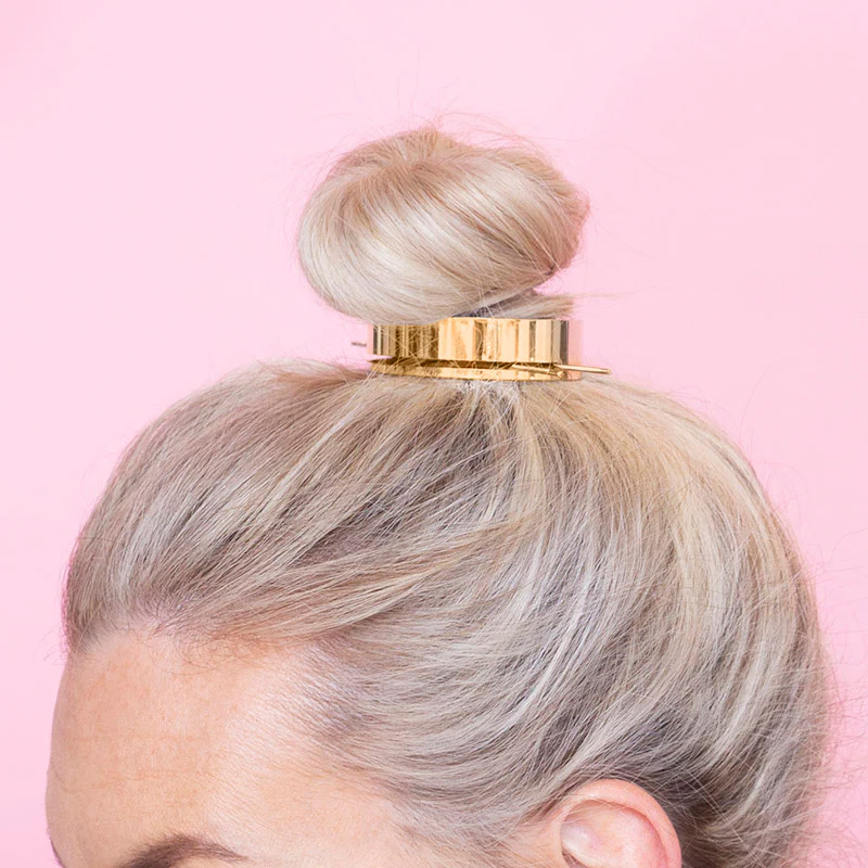 Lea Messy Bun Hair (Gold) - Image 2