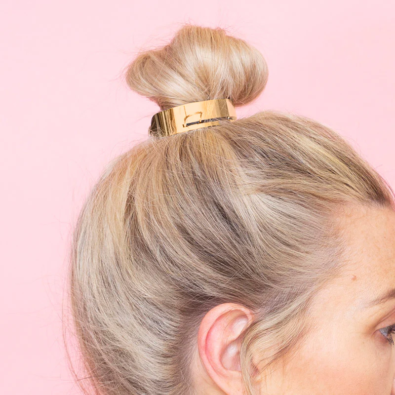 Lea Messy Bun Hair (Gold) - Image 3