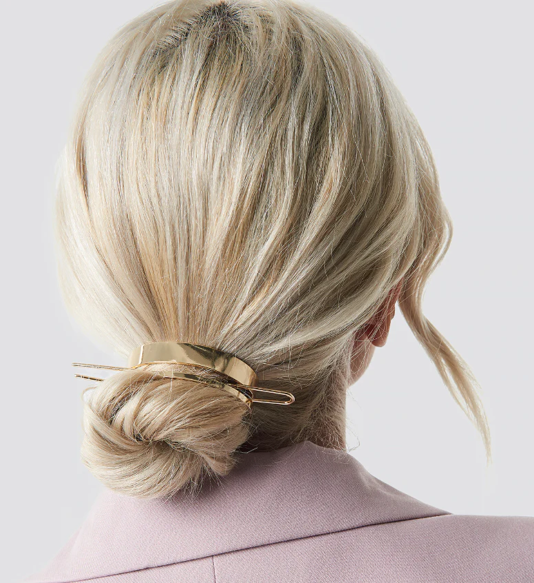 Lea Messy Bun Hair (Gold) - Image 5