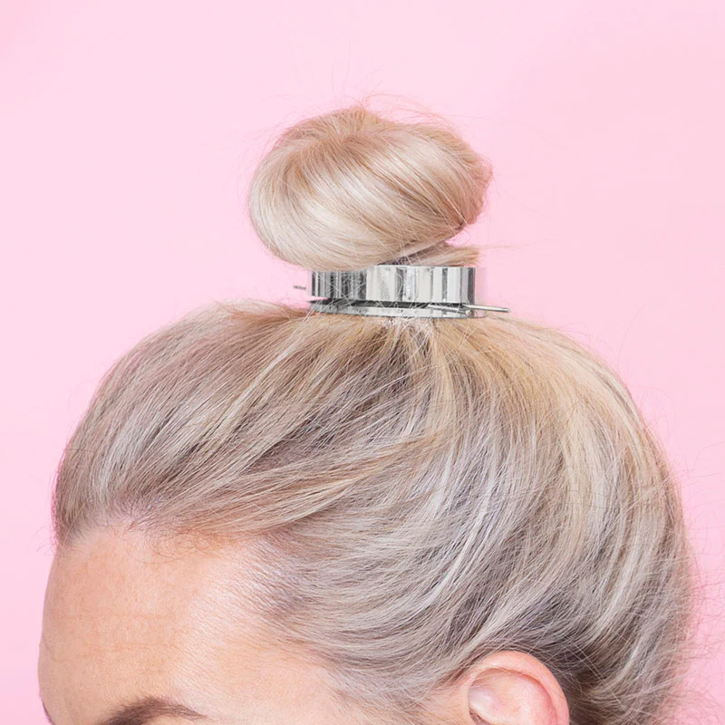 Lea Messy Bun Hair (Silver) - Image 3