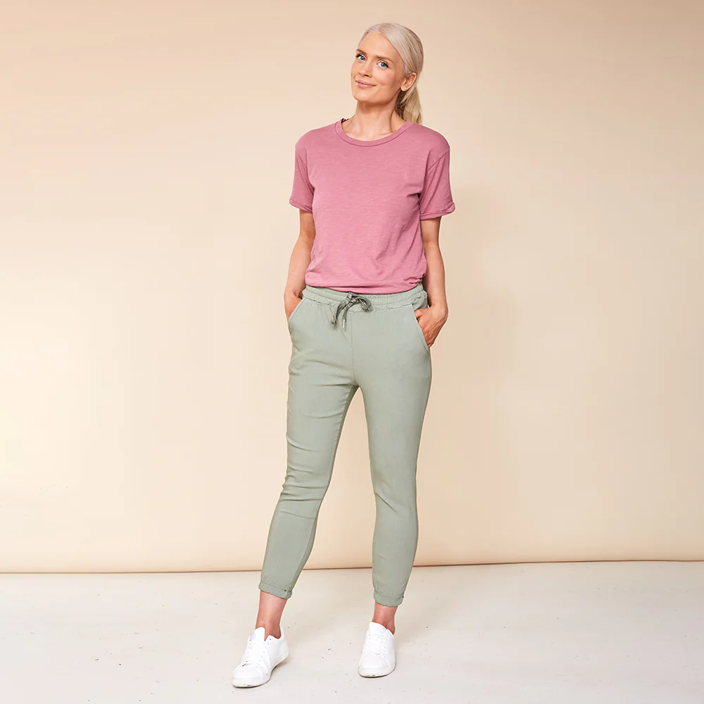 Lea Stretch Jogger (Khaki) - Image 3