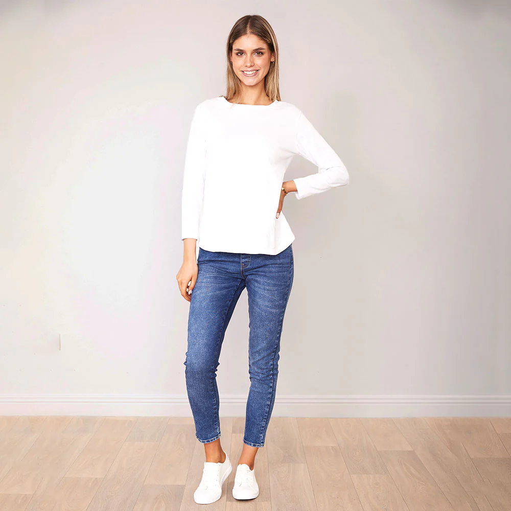 Lea Top Crew Neck (White) - Image 2