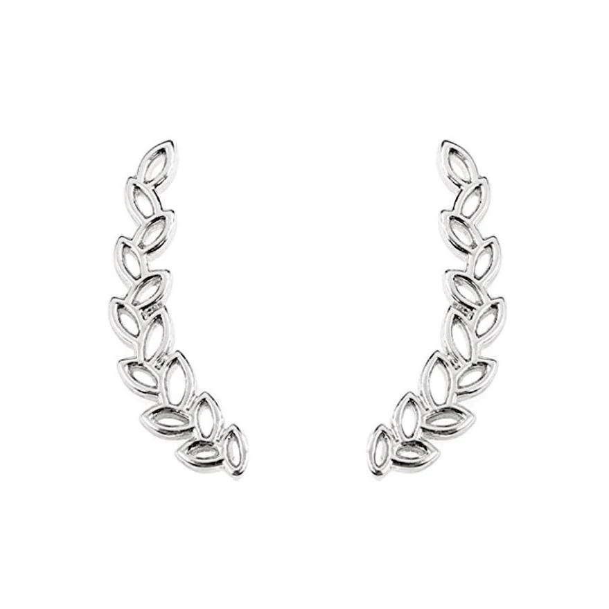 Leaf Vine Ear Climber Earing Silver - Image 2