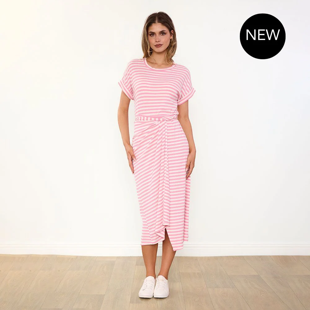 Lenny Dress (Pink Stripe)