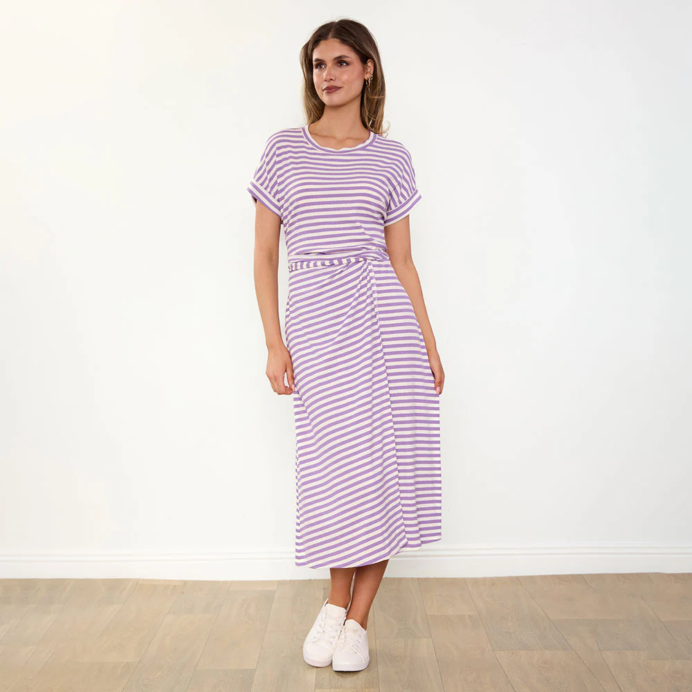 Lenny Dress (Purple Stripe) - Image 3