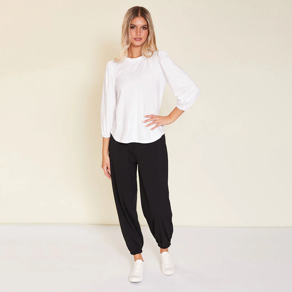 Leon Crew Neck Top (White) - Image 2