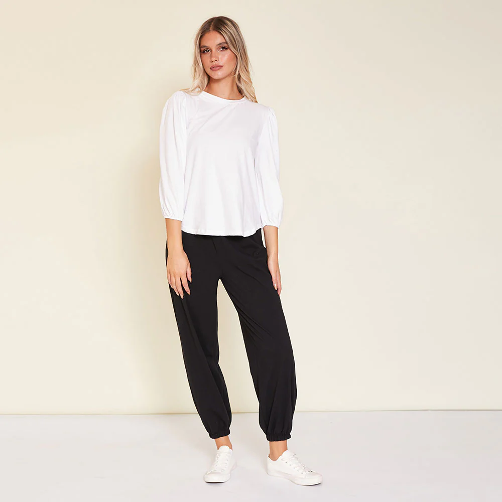 Leon Crew Neck Top (White) - Image 5