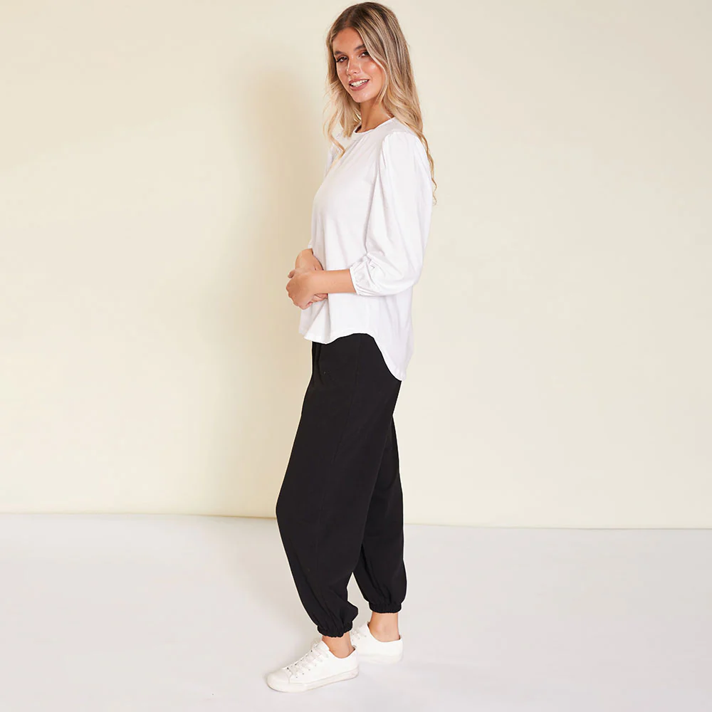 Leon Crew Neck Top (White) - Image 7