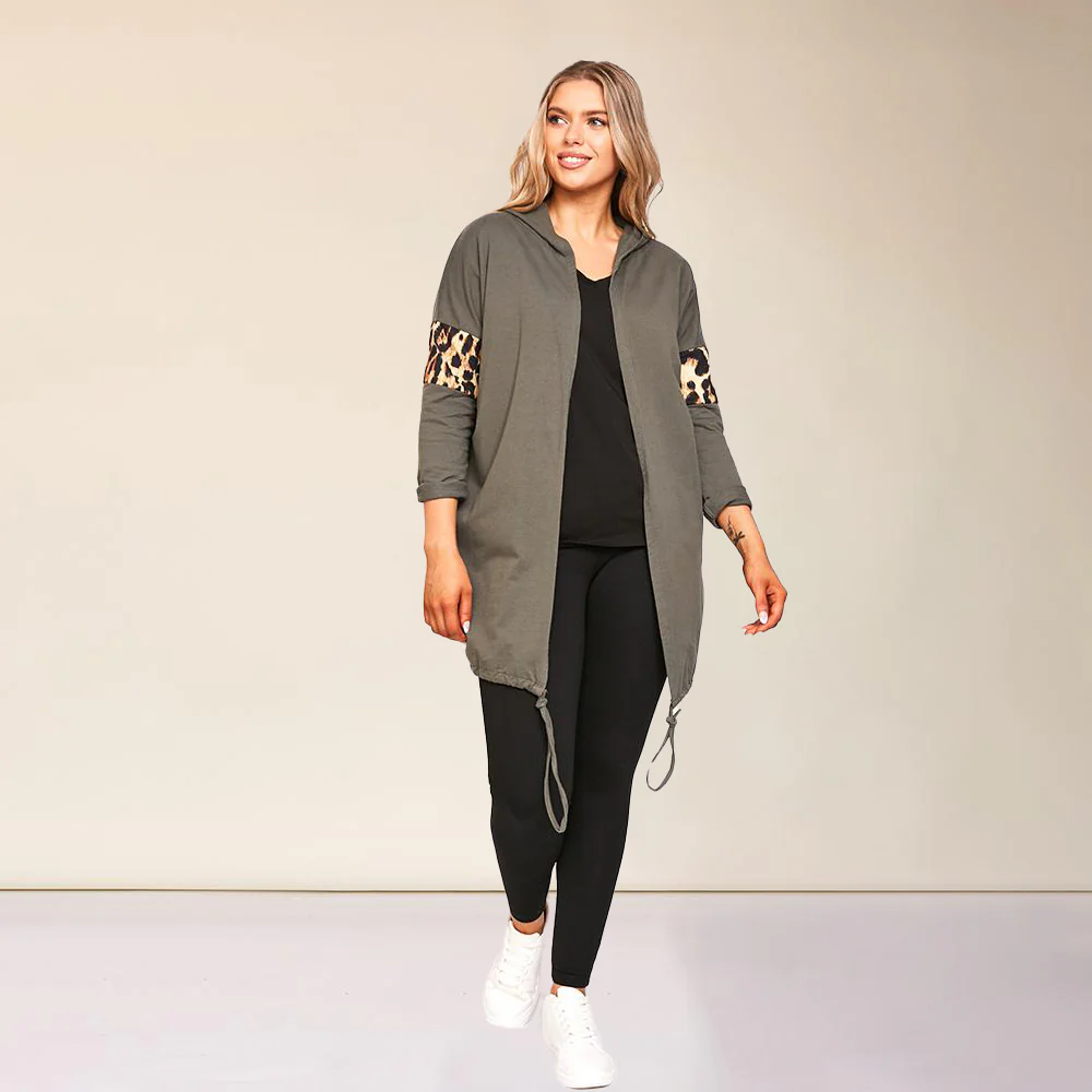 Rosie Leopard Hoody (Khaki) - Image 11