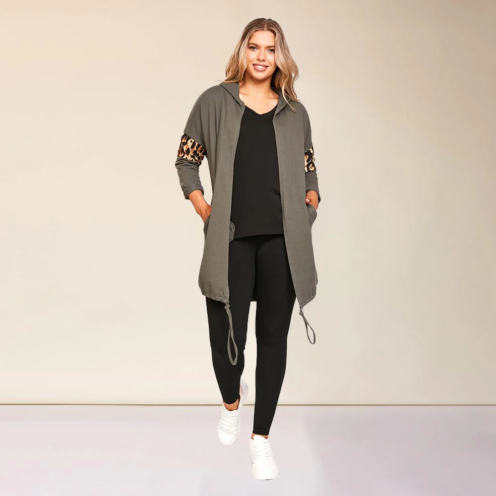 Rosie Leopard Hoody (Khaki) - Image 16