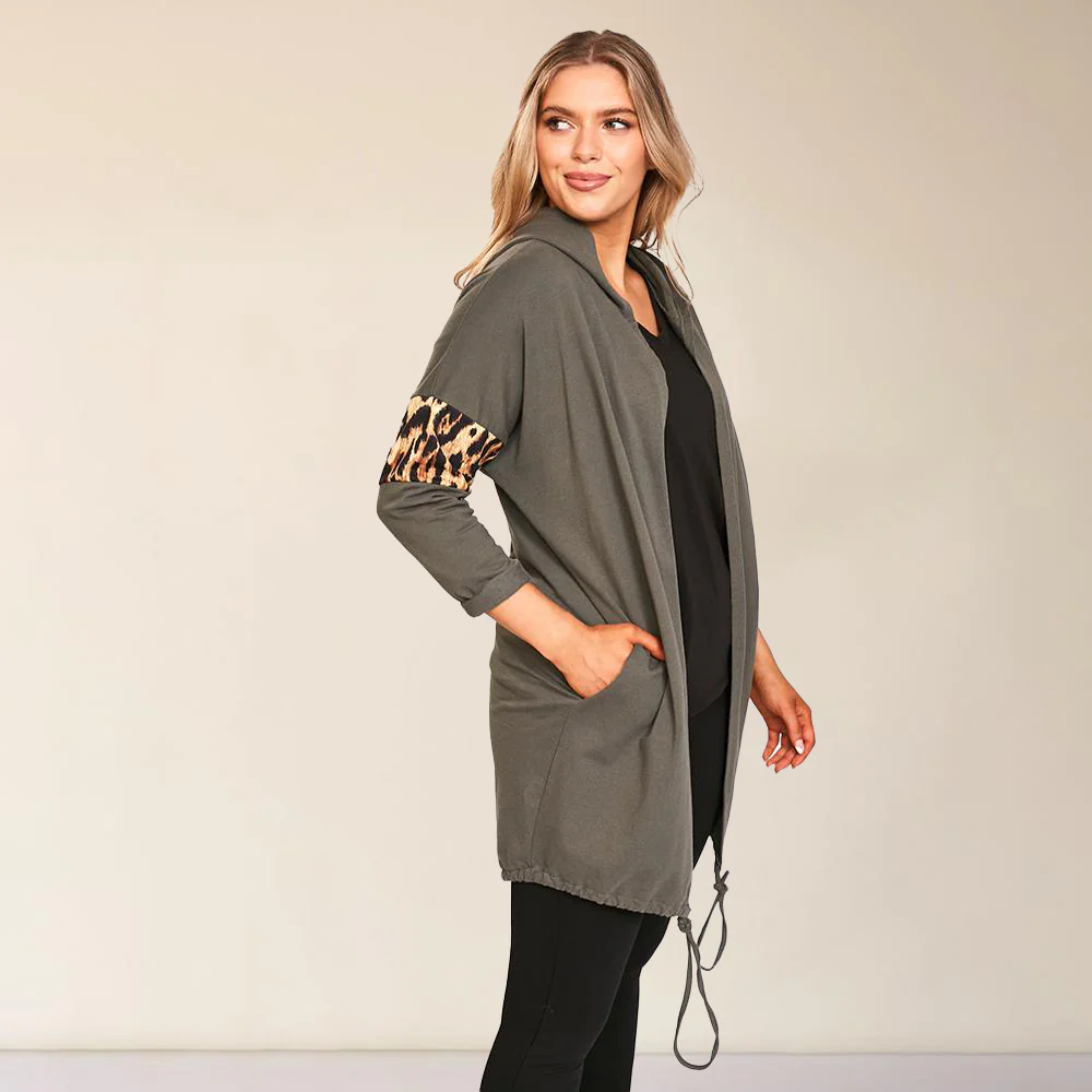 Rosie Leopard Hoody (Khaki) - Image 18