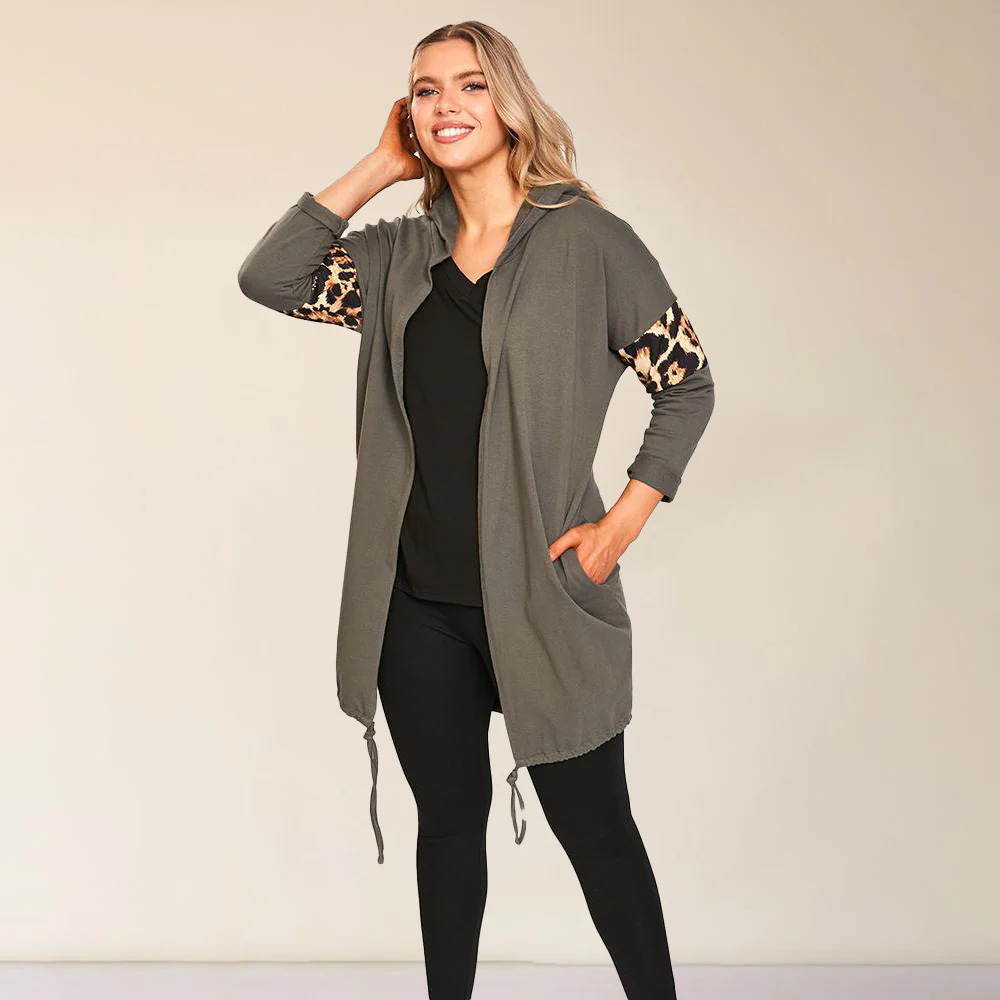 Rosie Leopard Hoody (Khaki) - Image 21