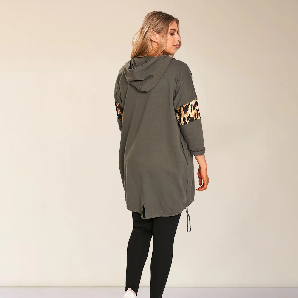 Rosie Leopard Hoody (Khaki) - Image 22