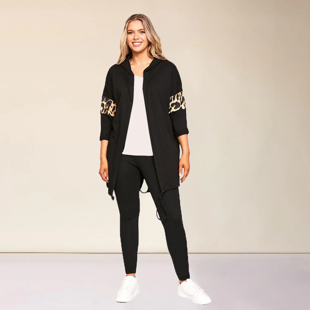 Rosie Leopard Hoody (Black) - Image 10