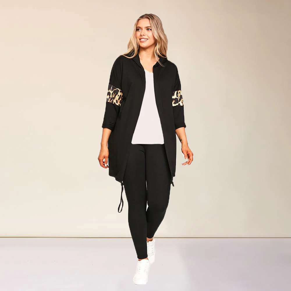 Rosie Leopard Hoody (Black) - Image 11
