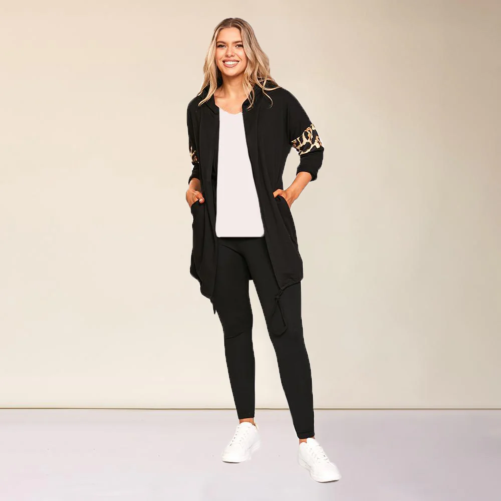 Rosie Leopard Hoody (Black) - Image 13