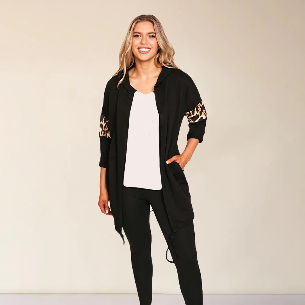 Rosie Leopard Hoody (Black) - Image 14