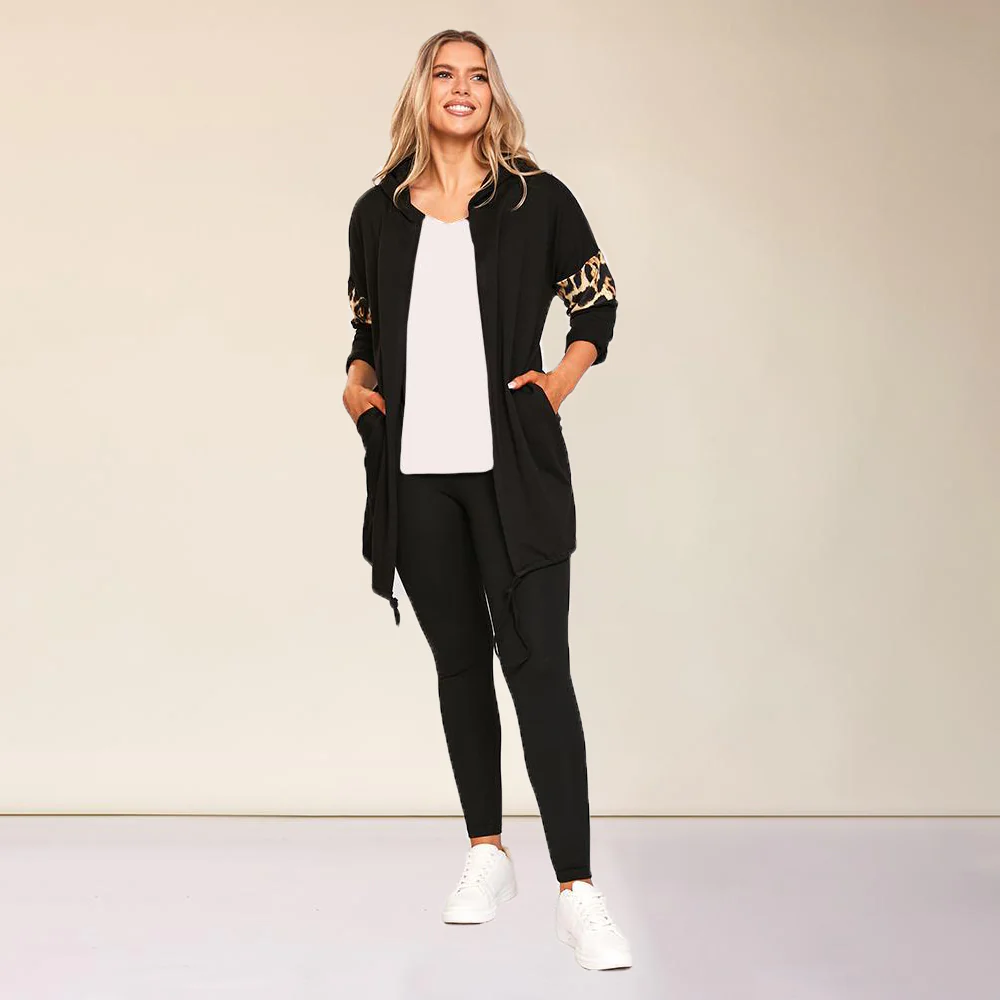Rosie Leopard Hoody (Black) - Image 15