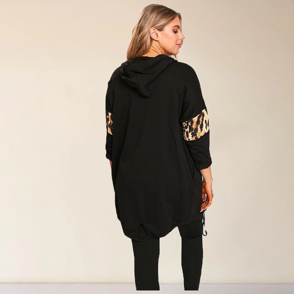 Rosie Leopard Hoody (Black) - Image 19