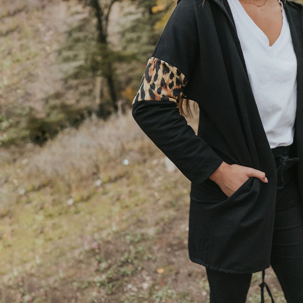 Rosie Leopard Hoody (Black) - Image 4