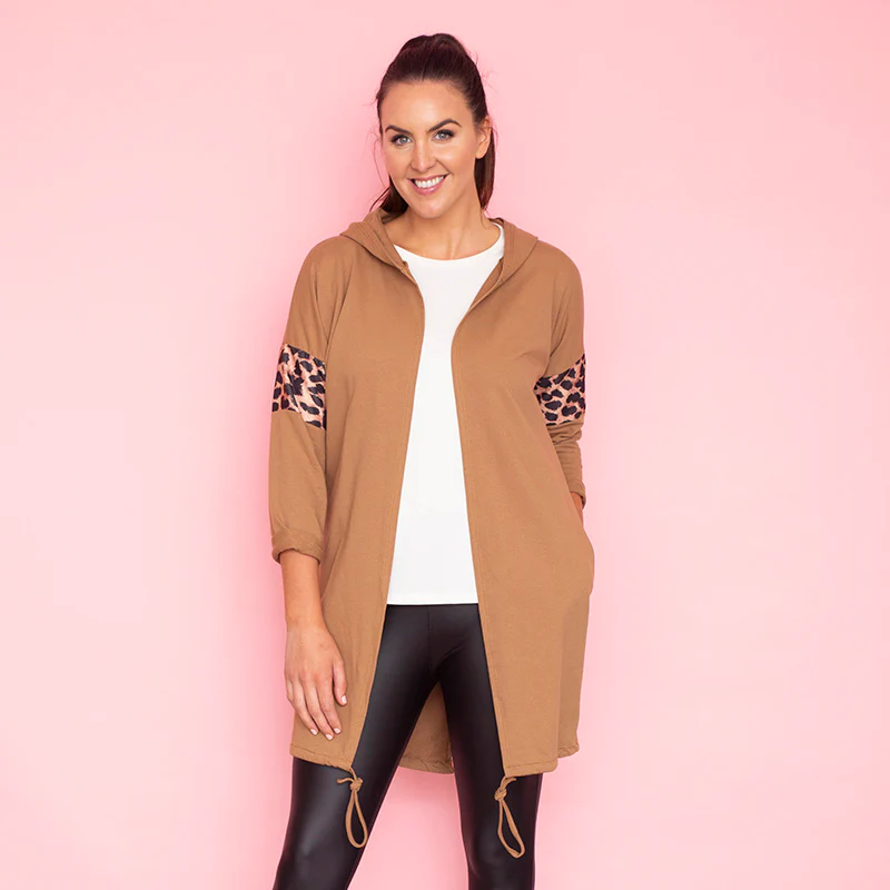 Rosie Leopard Hoody (Cinnamon)