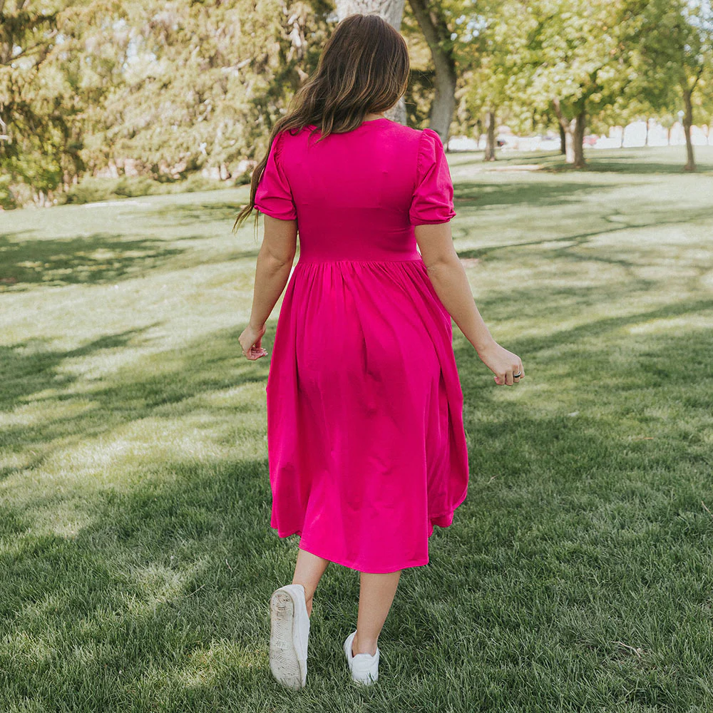 Lois Dress (Fuchsia) - Image 10