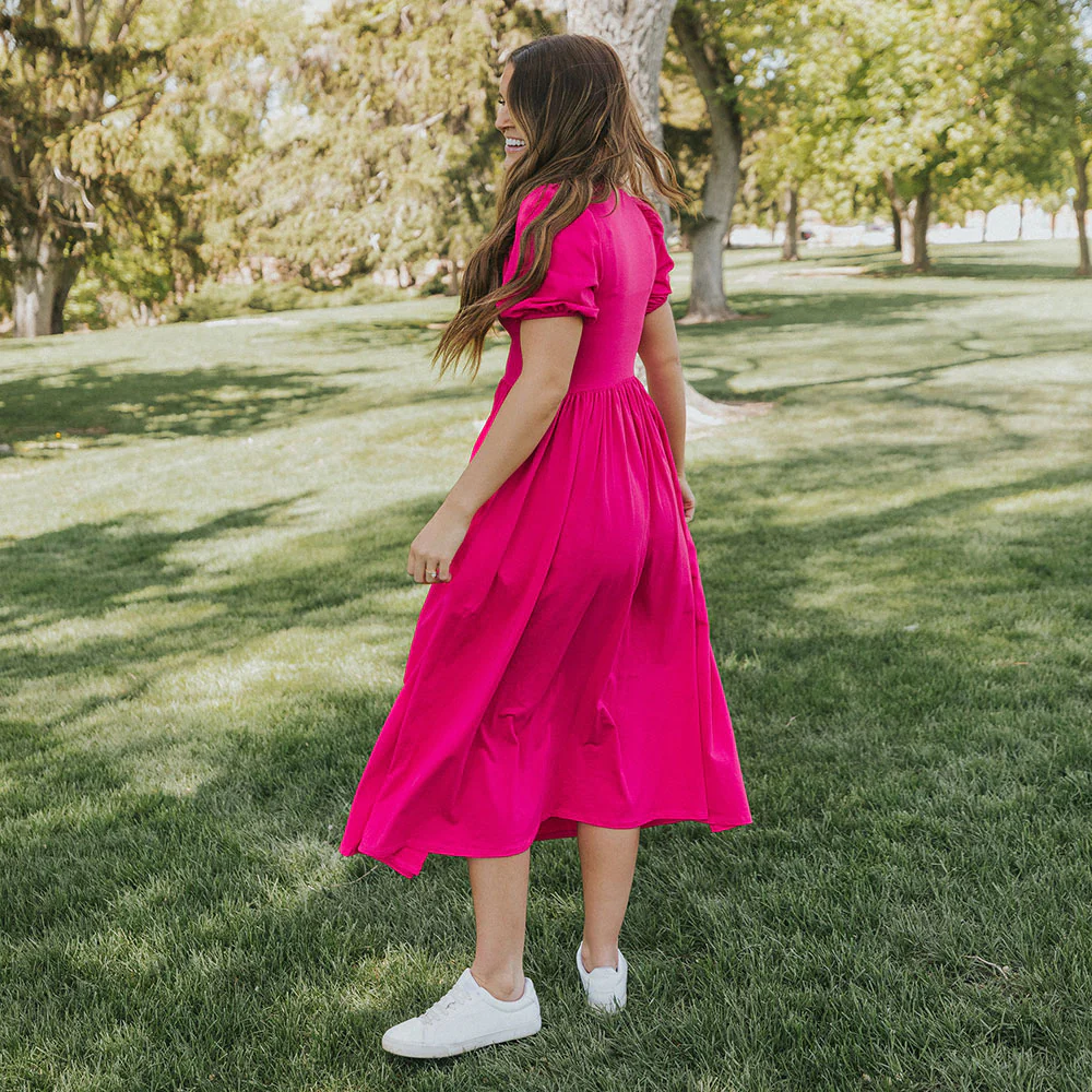 Lois Dress (Fuchsia) - Image 11