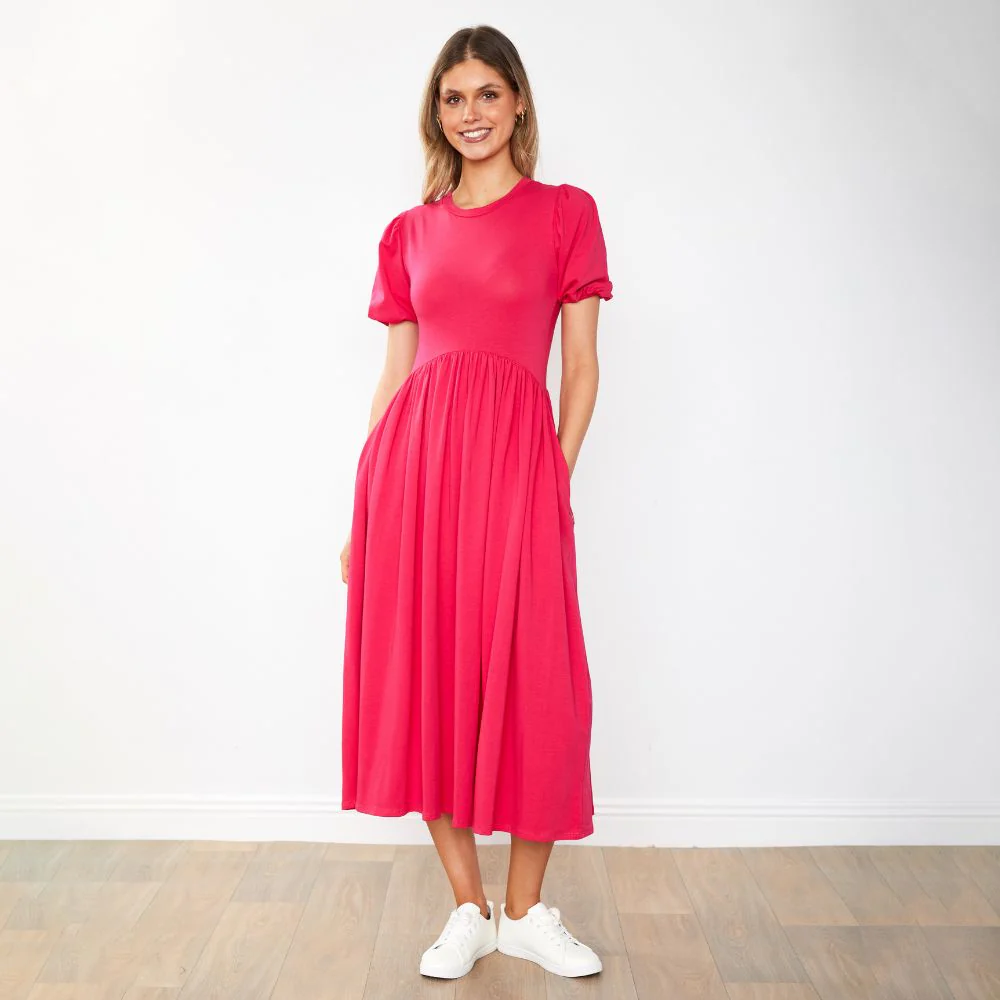 Lois Dress (Fuchsia) - Image 15