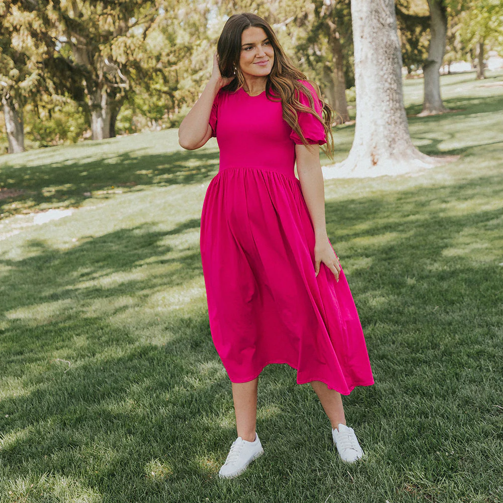 Lois Dress (Fuchsia) - Image 5
