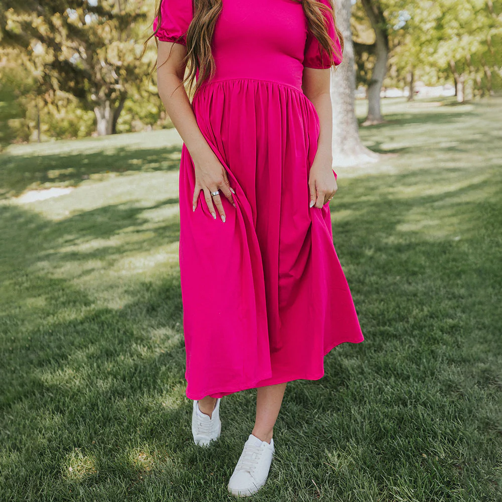 Lois Dress (Fuchsia) - Image 8