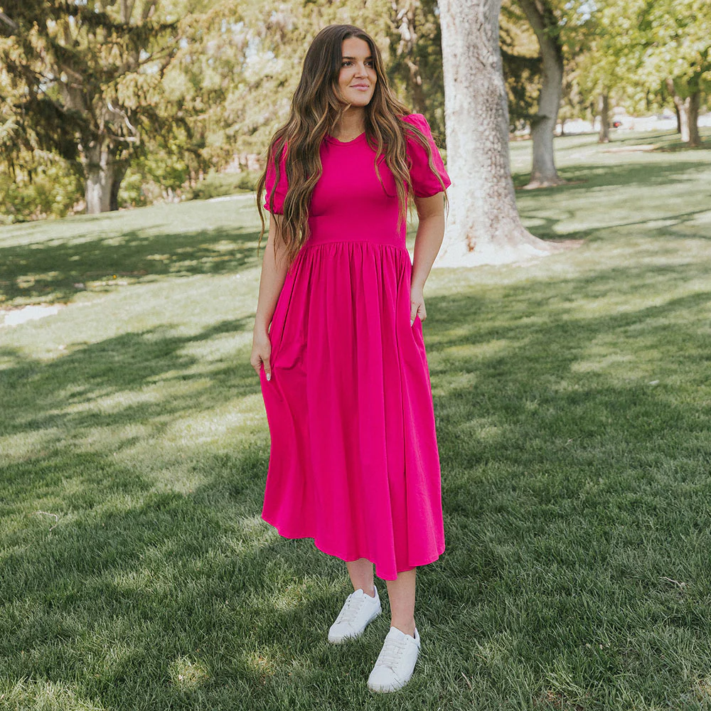 Lois Dress (Fuchsia) - Image 9