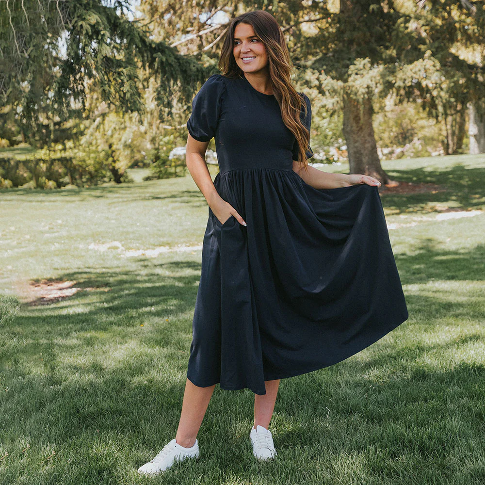 Lois Dress (Navy) - Image 10
