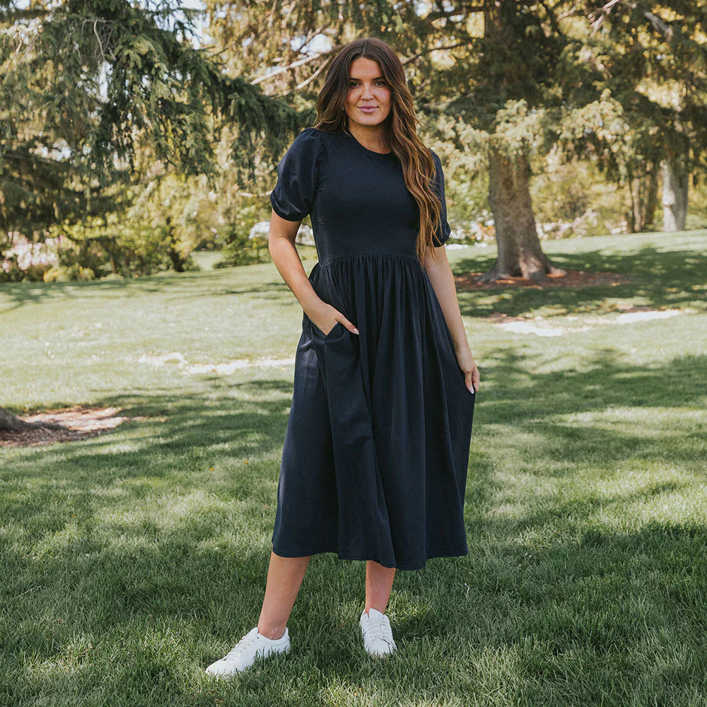 Lois Dress (Navy) - Image 4