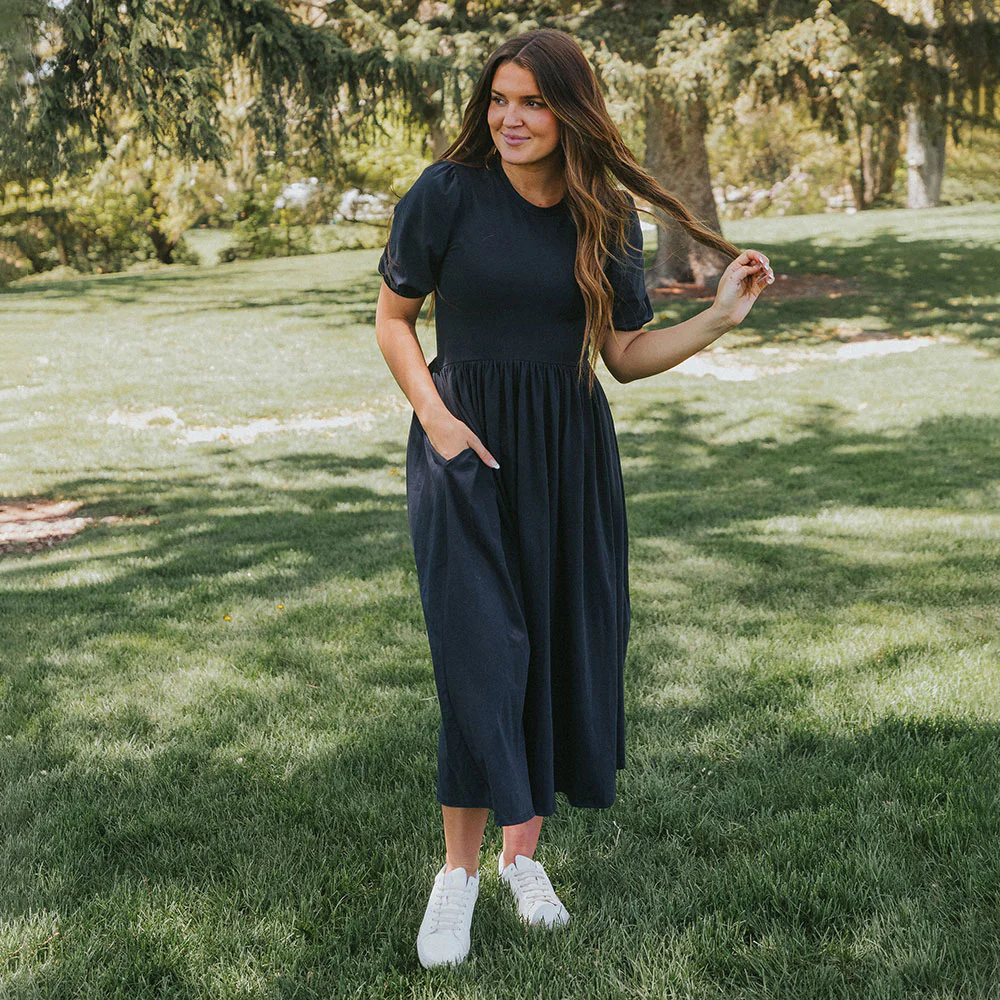 Lois Dress (Navy) - Image 8